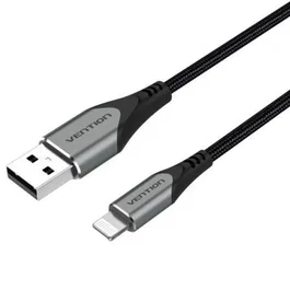 Vention - Cable USB 2.0 a Lightning, Conector Macho USB a Macho Lightning, Longitud 2 Metros, Color Gris